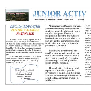 Ziarul instituției Septembrie – Octombrie 2025